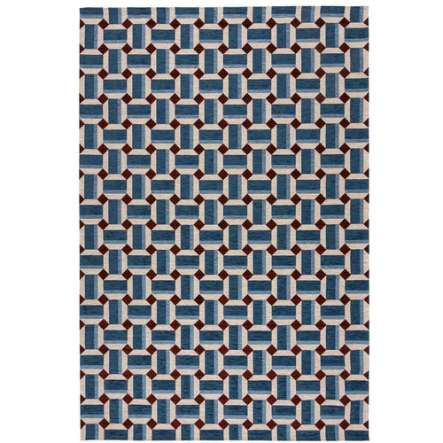 Flair Rugs Plavi tepih 120x170 cm Lennox Geometric –