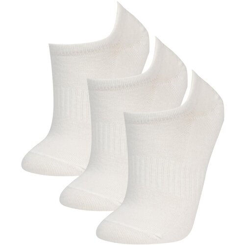 Defacto Women's 3-Piece Cotton Sneaker Socks Slike