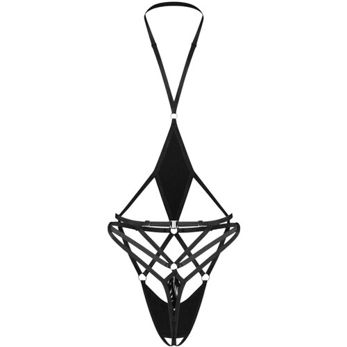 Obsessive Keira Lise Crotchless Teddy Black S/M Slike