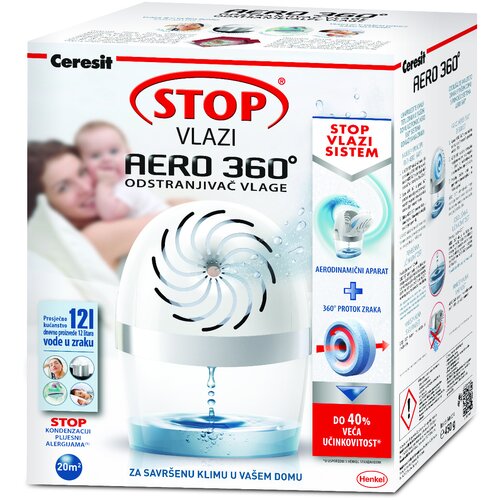 Ceresit odstranjevalec vlage ceresit stop vlagi aero 360° (barva: bela, gratis tableta) Cene