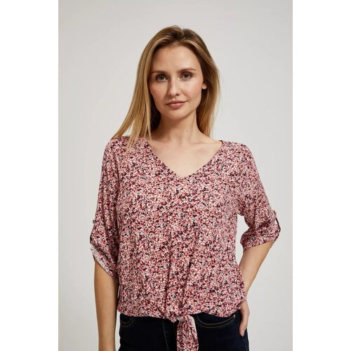 Moodo Ladies' patterned blouse - pink Cene