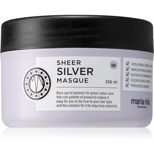 Maria Nila Sheer Silver Masque hidratantna i hranjiva maska za plavu kosu 250 ml