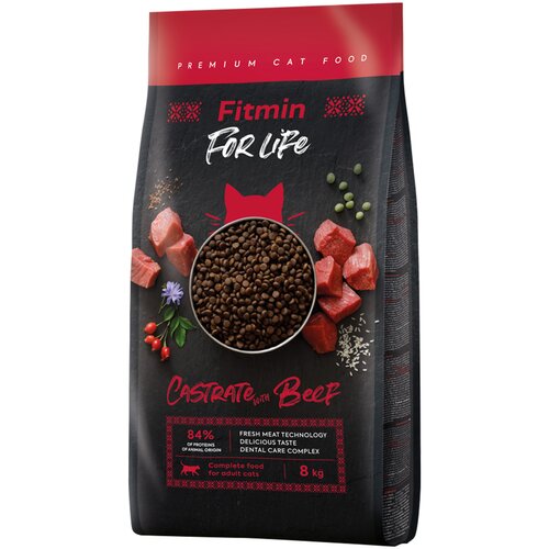 Fitmin Cat For Life Castrate z govedino - Varčno pakiranje: 2 x 8 kg Cijene