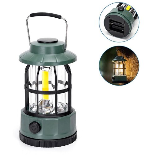 Aigostar LED prigušiva kamping svetiljka LED/3xAA, zelena, 17,5 cm Cene
