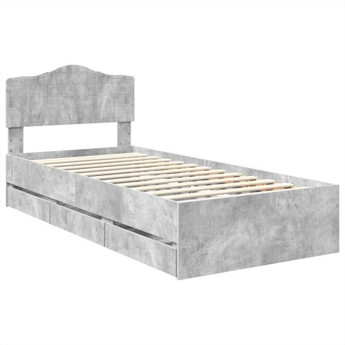  Krevetna konstrukcija s ladicama Betonski sivi 90 x 190 cm Siva 196 x 93 x 90 cm Slike