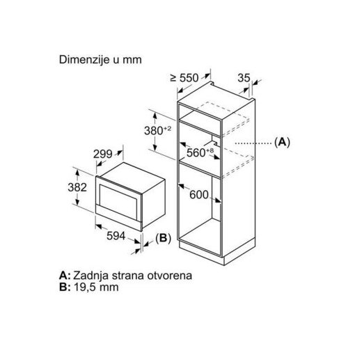Bosch ugradna mikrotalasna rerna BEL7321B1 Slike