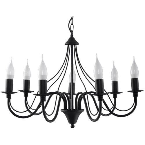 Nice Lamps Črna viseča svetilka Sollux Fiorano 7 Cene