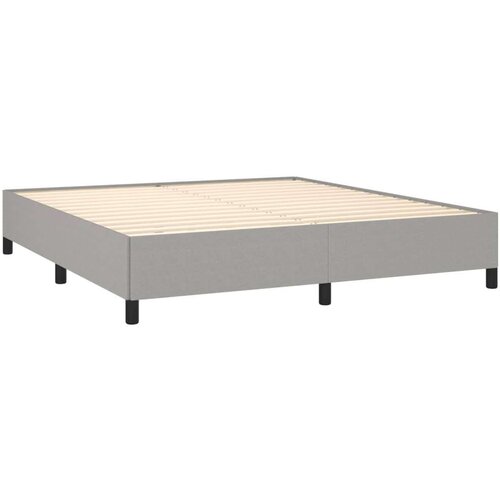  Box spring s madracem svjetlosiva 160x200 cm tkanina Slike