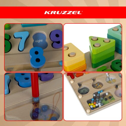  Dječja Montessori 3u1 drvena slagalica Cijene