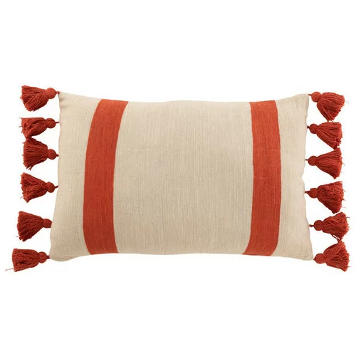 J-Line coussin plag ray rect cot cora red