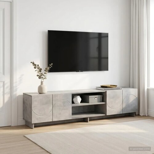  TV stalak 180 x 34 5 x 40 cm Betonska siva Konstruirano drvo - Betonska siva 179.5 x 34.5 x 40 cm Cijene