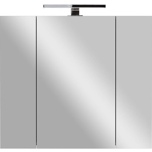 Germania Sivo-bež kopalni&amp;scaron;ka omarica z ogledalom 76x71 cm - Germania Slike