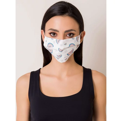 Fashion Hunters White reusable mask with an imprint