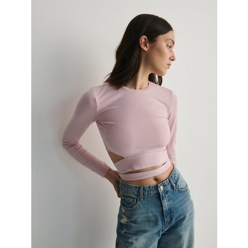 Reserved - Bluza na vezanje oko struka - pastelnoružičasto Cene