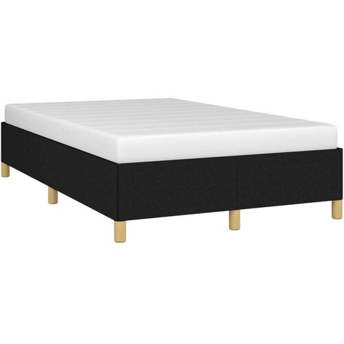  Okvir kreveta crni 120 x 190 cm od tkanine Slike