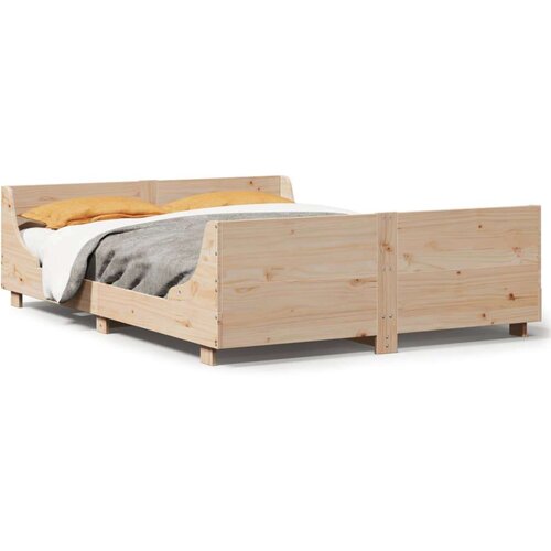 VidaXL okvir kreveta bez madraca 140 x 190 cm od masivne borovine Slike