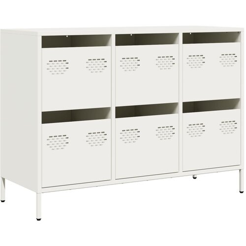 Maison Chic Komoda - Predalnik bela 101,5x39x73,5 cm hladno valjano jeklo, (21720944) Cene