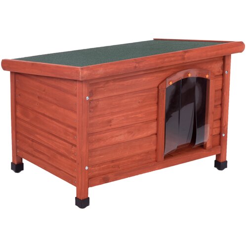 zooplus Woody kućica za pse s ravnim krovom - Veličina S: Š 85 x Dub 57 x V 58 cm Cijene