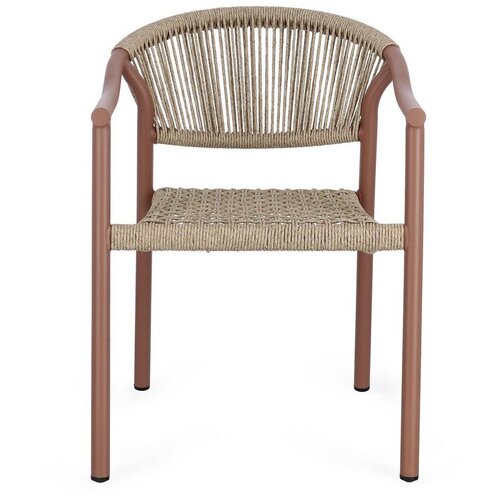 BIZZOTTO Kovinski vrtni stol v rdeči in naravni barvi Canarias &amp;ndash; Slike