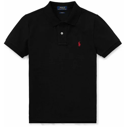 Polo Ralph Lauren Pamučna polo majica boja: crna, bez uzorka