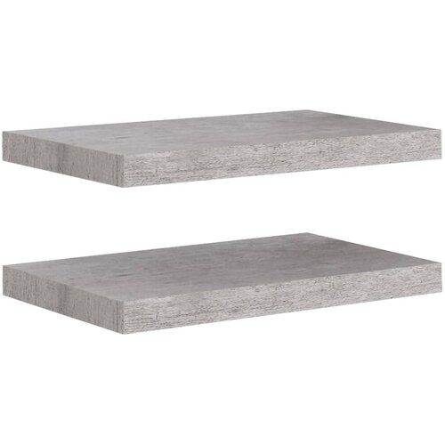 Maison Chic 2 kosi Stenske Police - Viseče police betonsko sive 50x23x3,8 cm MDF, (21794000) Cene