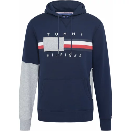 Tommy Remixed Sweater majica tamno plava / siva melange / crvena / bijela