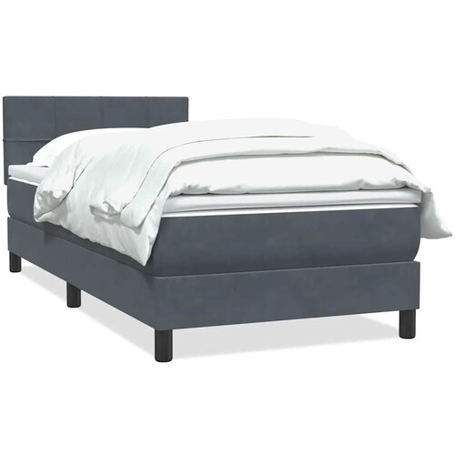 Maison Chic Box spring postelja - Vzmetna postelja z vzmetnico Temno siva 90x220 cm Velvet SL18638, (21894789) Slike