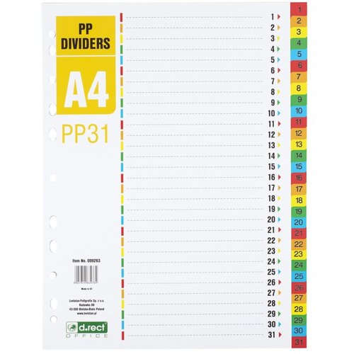  Pregradni karton a4 1-31 levia pvc 009263 LEVIA Slike