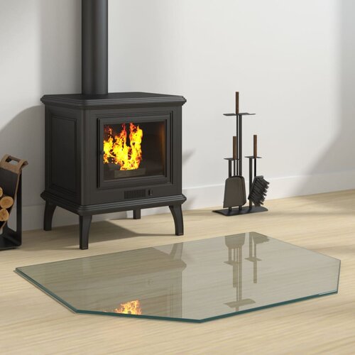 VidaXL Steklena plo&amp;scaron;ča za kamin &amp;scaron;estkotna 80x60 cm Slike
