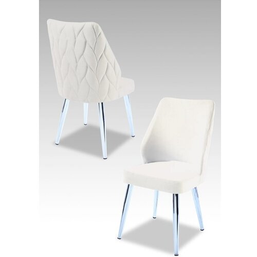 Hanah home set puf fotelja, 48x90x43 cm, 2 dijela, krem Cene