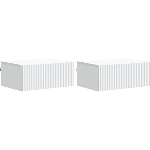  Noćni ormarić za montažu na zid 2 pcs Bijela 49 x 34,5 x 20 cm Cene