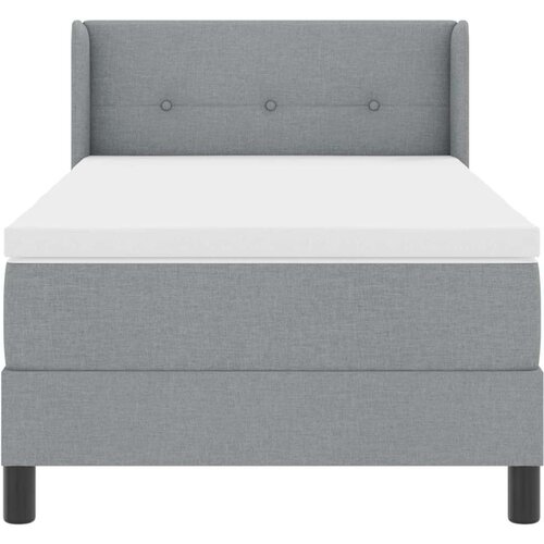  s opruga kutije Svijetlo siva 200 x 90 cm tkanina Slike