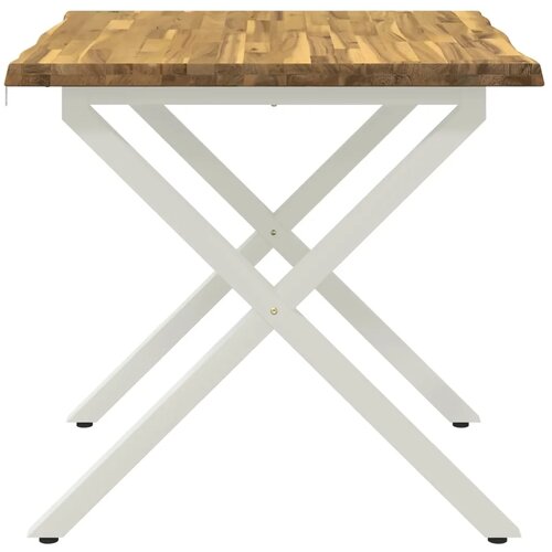  Stol za blagovanje s prirodnim rubom 90 x 90 x 75 cm - Bjeljenje 90 x 90 x 75 cm Živi rub Slike