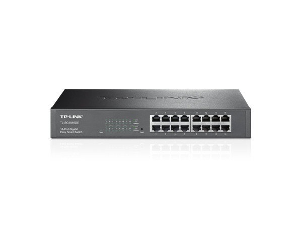 Tp-link 16-Port Gigabit Easy Smart Switch 16 10/100/1000Mbps RJ45 ports MTU/Port/Tag-based VLAN QoS IGMP Snooping 1U Slike