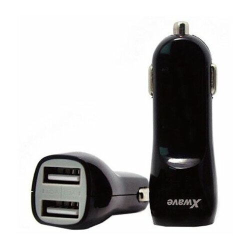 X Wave C22 Dual USB port, 5V/2.1A, Black auto punjač Slike