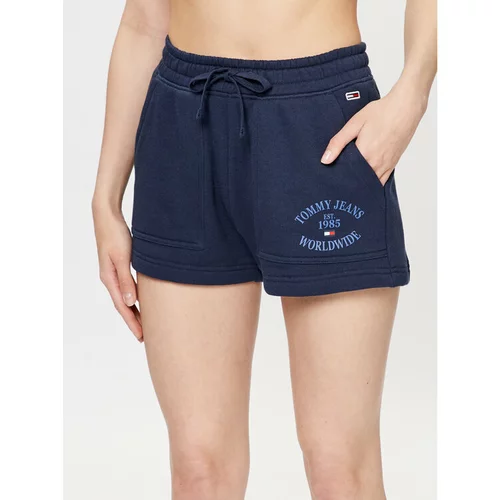 Tommy Jeans Športne kratke hlače DW0DW15870 Mornarsko modra Relaxed Fit