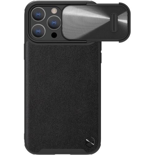 CamShield Leather Case zaščita za iPhone 14 Pro - črna Cene