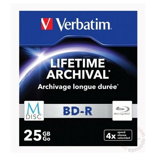 Verbatim 525M/Z BLU-RAY M-DISK 25GB 4X/ 3PACK/SLIM CASE/ 43827 disk Slike