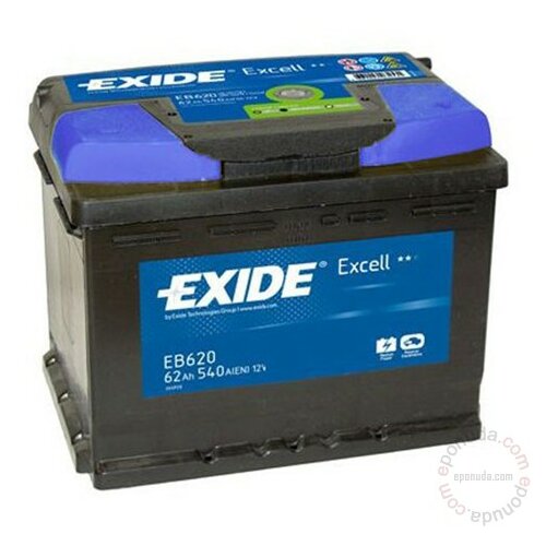 Exide Excell EB620 12V 62Ah akumulator Slike