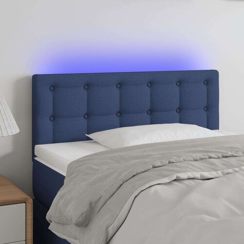  LED posteljno vzglavje modro 90x5x78/88 cm blago, (20954388) Cene