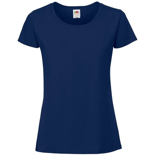Fruit Of The Loom Granatowa koszulka damska Iconic 195 Ringspun Premium Premium Cijene