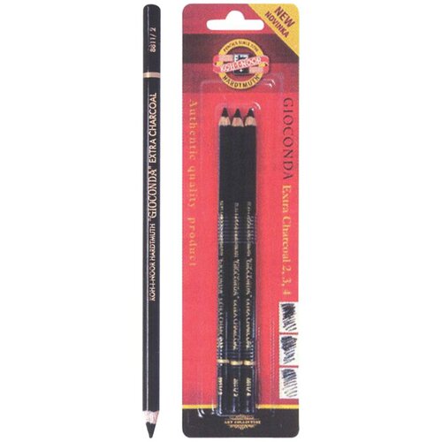 Koh i Noor Oglje v svinčniku Koh-i-noor Gioconda, 3 kosi Slike