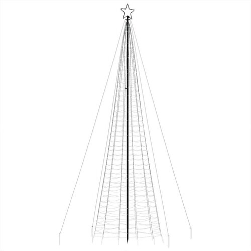 vidaXL Osvetljena novoletna jelka s konicami 1534 LED barvita 500 cm Cene