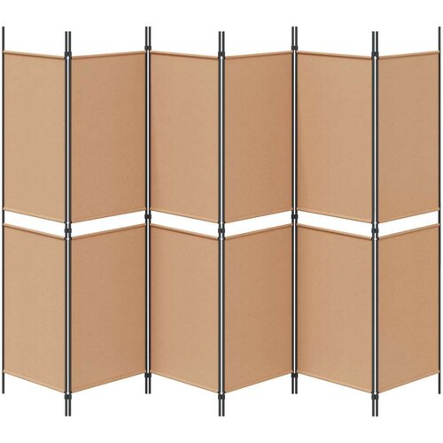  Razdjelnik prostora s 6 panela Bež 300 x 180 cm Tkanina - Bež 300 x 180 cm Slike