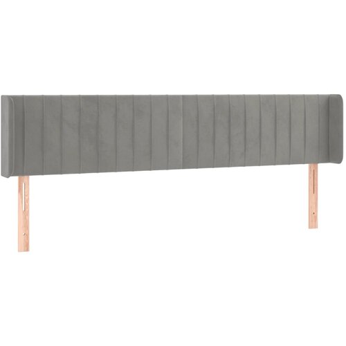Maison Chic vzglavna omarica - nočna omarica - posteljna omarica z u&scaron;esi svetlo sivo 203x16x78/88 cm žamet, (21709573) Cene