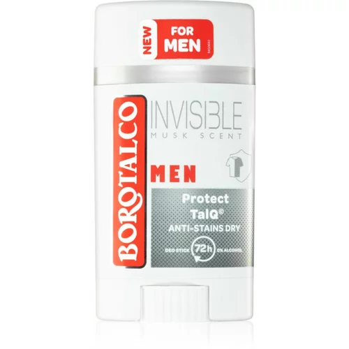 Borotalco MEN Invisible dezodorans roll-on bez bijelih i žutih mrlja za muškarce Parfemi Musk Scent 40 ml