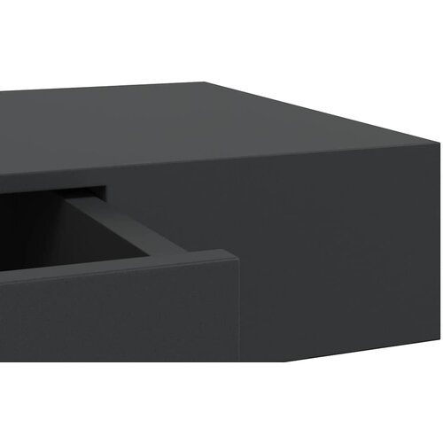  Plutajuća zidna polica s ladicom crna 80 x 25 x 8 cm Slike