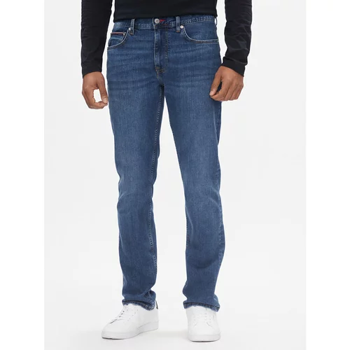 Tommy Hilfiger Jeans hlače Straight Denton Str Mandall Ind MW0MW33945 Modra Straight Leg
