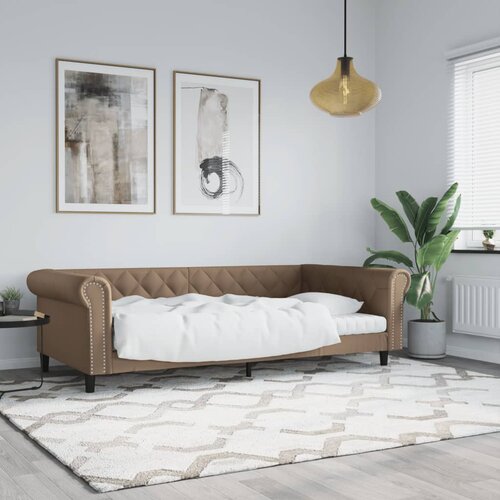  Dnevni krevet boja cappuccina 100 x 200 cm od umjetne kože Cene