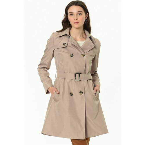Dewberry Z6642 WOMEN&amp;#039;S TRENCH COAT-BEIGE Slike